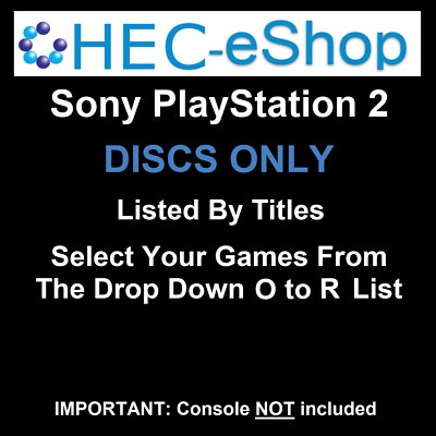 Sony PlayStation 2 PS2 Discs NUR Spiele aus Dropdown-Betriebsliste auswählen