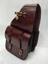 Genuine Leather Western Trail Horse Saddle Bag.