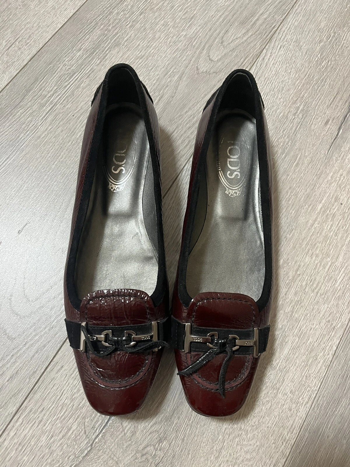 TOD’S Mocassino piatto in pelle Tod's Borgogna taglia 38 US 7 5