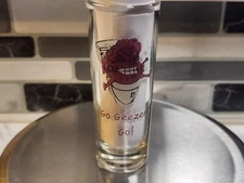 GO GEEZER GO 4" SHOT GLASS/ PRUNE JUICE PARTY SHOOTER / OVER THE HILL GIFT
