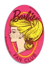 BARBIE STICKER - VERSION 2 - VINTAGE REPRINT - 3" X 2" VINYL STICKER