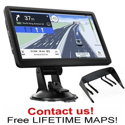 Portable Truck GPS Navigator (7-Inch GPS + Sunshade) High-Resolution Touch Scree