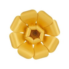 Mega Crafts - 12" Handmade Paper Pedal Flower - Gold, 1PC