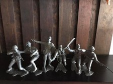 MARX TOYS RECAST 6" WWII JAPANESE SOLDIERS 6 FIGURE SET GREY