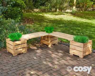 Corner Planter Bench, Outdoor Seating, Gardening, Veg Planters, Sensory  Garden | eBay
