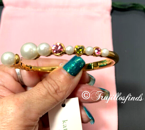【kate spade】上品 ★ Pearl Caviar Hinge Cuff ★ Kate Spade Pearl Caviar Hinge Cuff Bracelet K9177 New | eBay