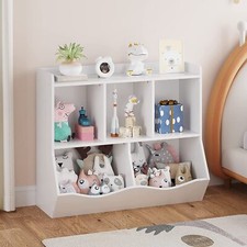 Kids Toy Storage Organizer Children Small Bookcase and Bookshelf Toddler 4 Cubes