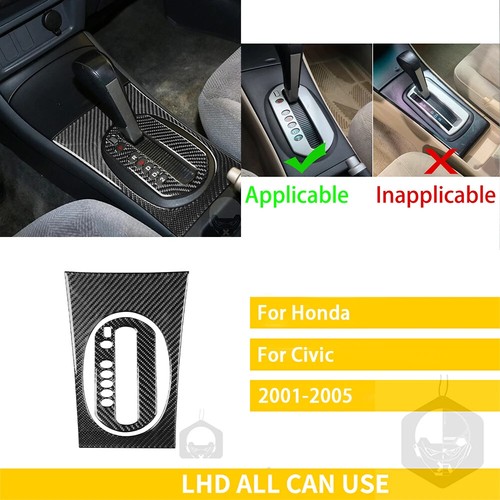 For Honda Civic 2001-2005 Accessories Carbon Fiber Car Interior Gear Panel - Picture 7 of 25