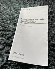 Sony RM-VL600 Integrated Remote Commander Operating Instructions Manual ONLY