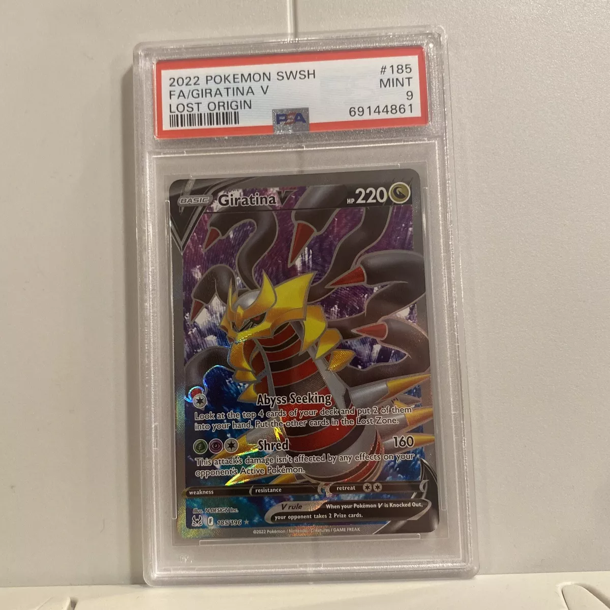 Giratina V 2022 Pokemon Sword and Shield Lost Origin #185 Full Art