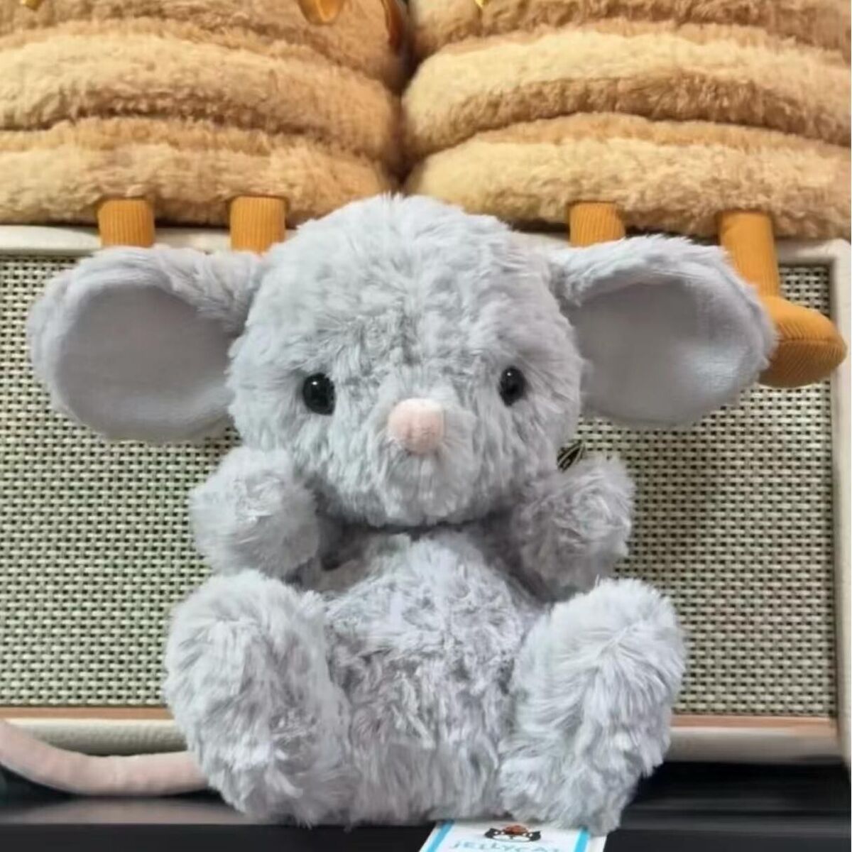 Jellyca YUMMY MOUSE 新品・日本未発売 JellyCat Yummy Mouse Soft Plush Toys Gray Stuffed Animal Toy