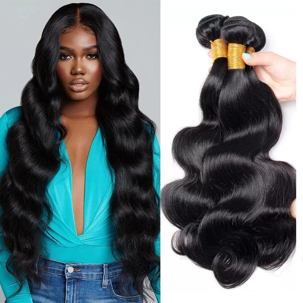 Body Wave Bundles 18Inch Human Hair Bundles Brazilian Body Wave