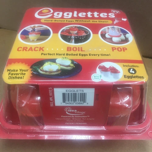 Set Of 4 Egglettes Egg Cooker Hard Boiled Egg Without The Shell