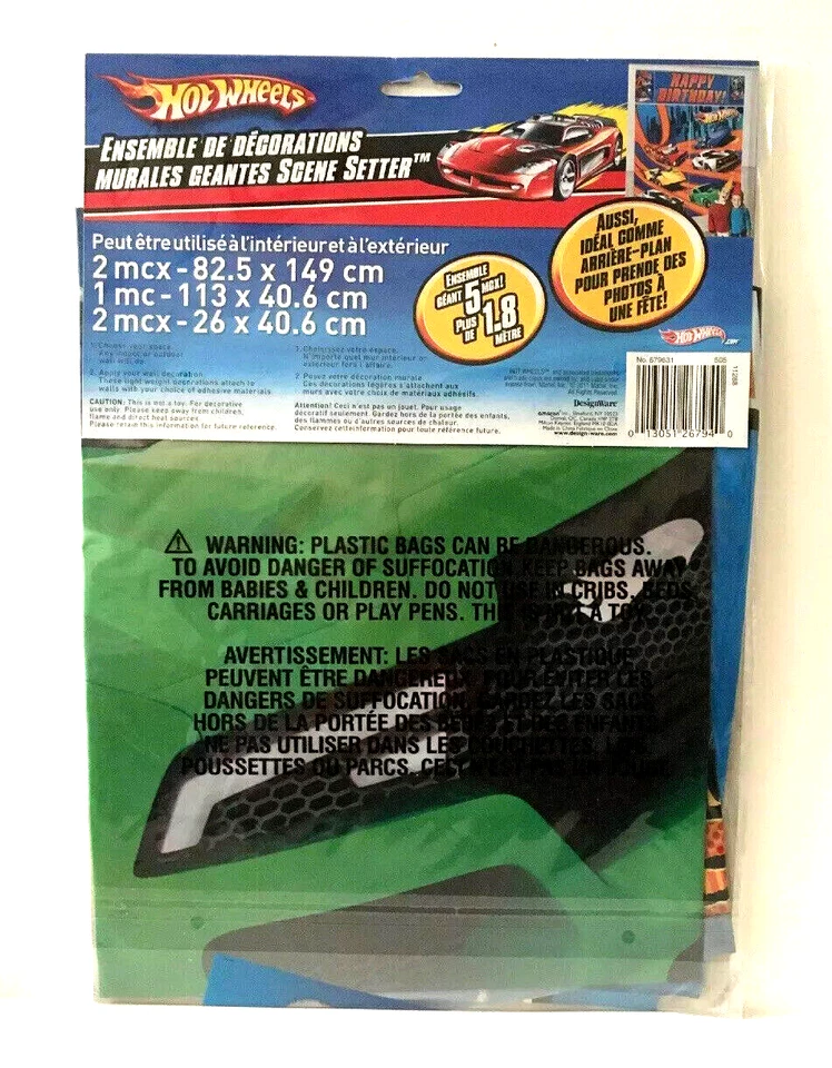Kit de decoración de pared Hot Wheels Giant Scene Setter - más de 6 pies Foto 2 de 2