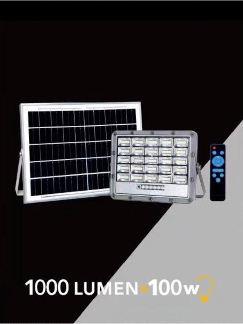 Luce Solare Esterna 100W Bianca con Telecomando - Risparmio Garantito