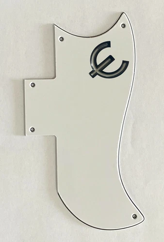 Guitar Parts Guitar Pickguard for Gibson SG '61 Reissue & E Logo, 3 Ply White
