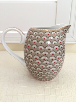 Pip Studio Amsterdam MILK JUG Bloomingtails Porcelain Khaki Beige Gold NEW 