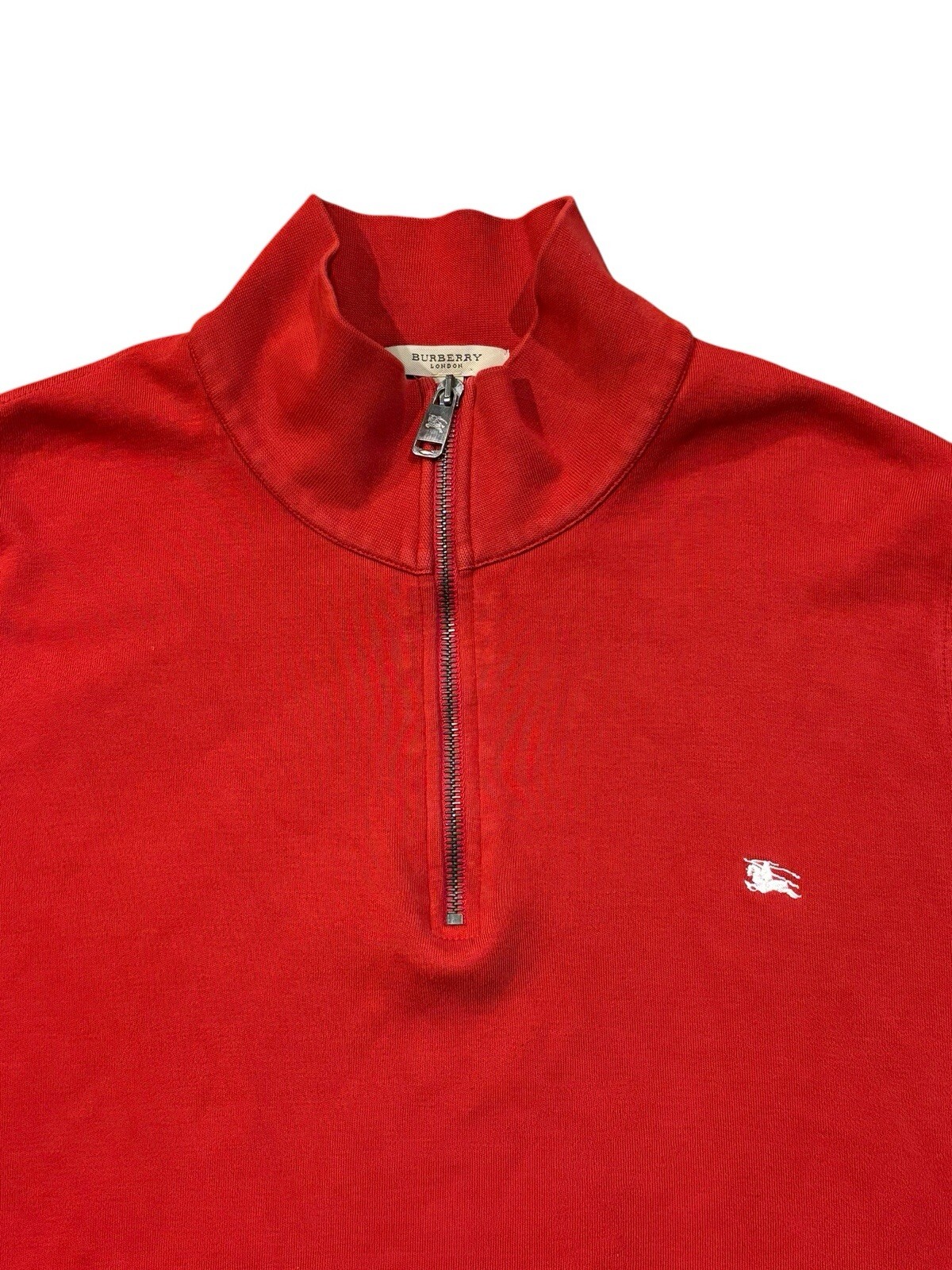 Burberry 1/4 Zip Pullover Solid Mock Neck Sweater… - image 6