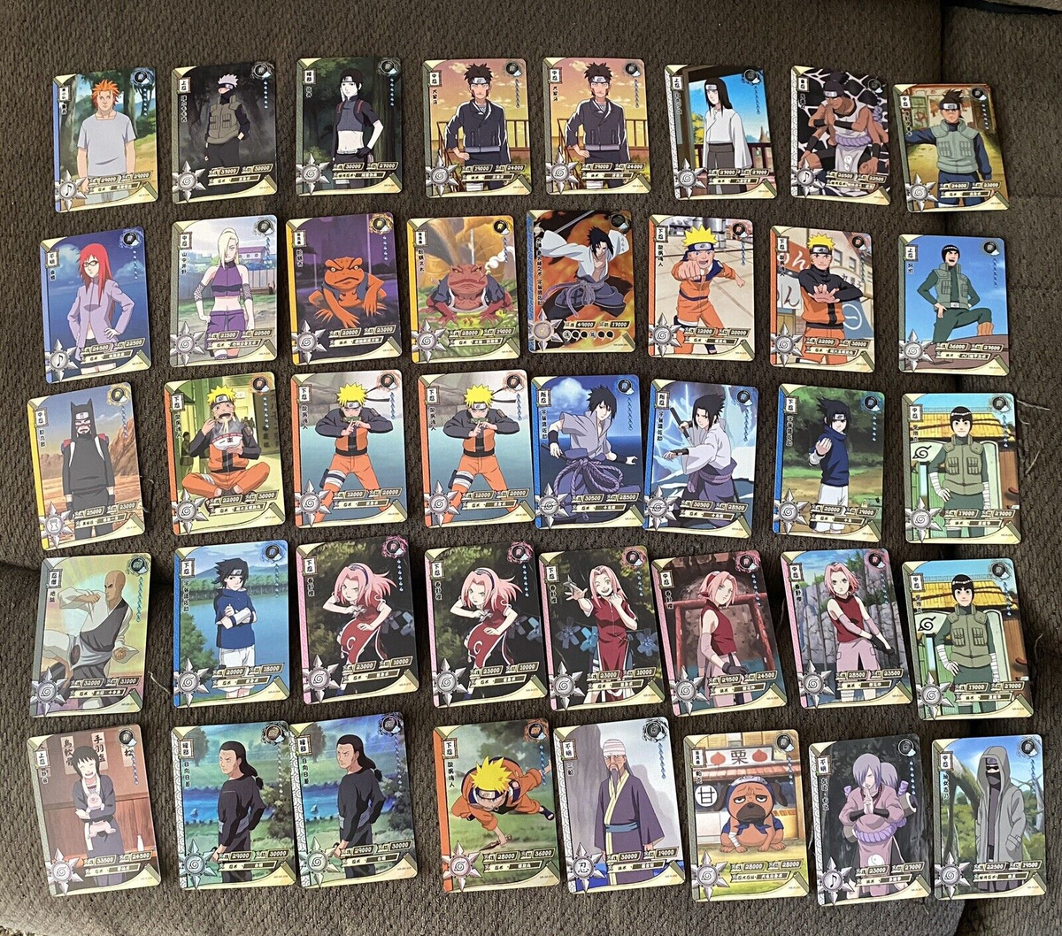 Lot Of 40 Collectible Naruto Kayou Cards Good Shape Ungraded Some