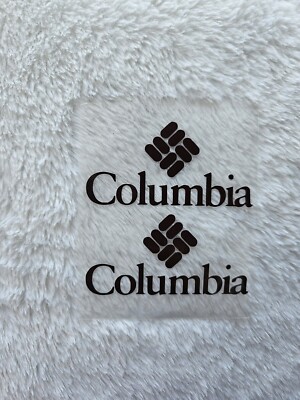 TWO Columbia Logo Middle Iron-On Decal / FREE SHIPPING with in the US