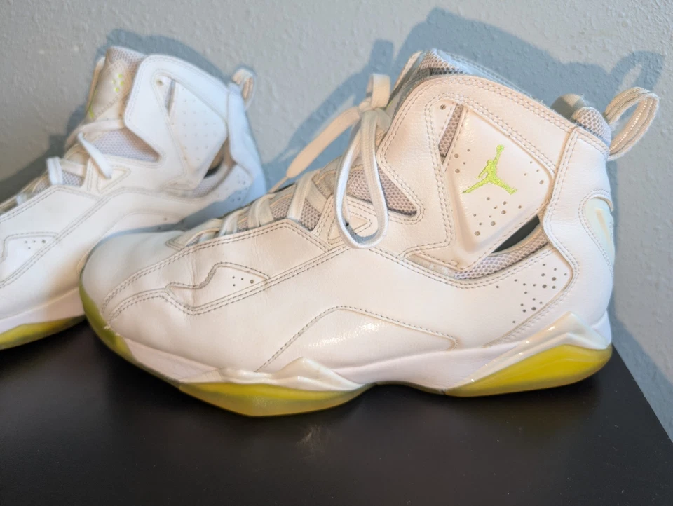 Jordan True Flight blanco para hombre talla 13 342964-113 Foto 2 de 4