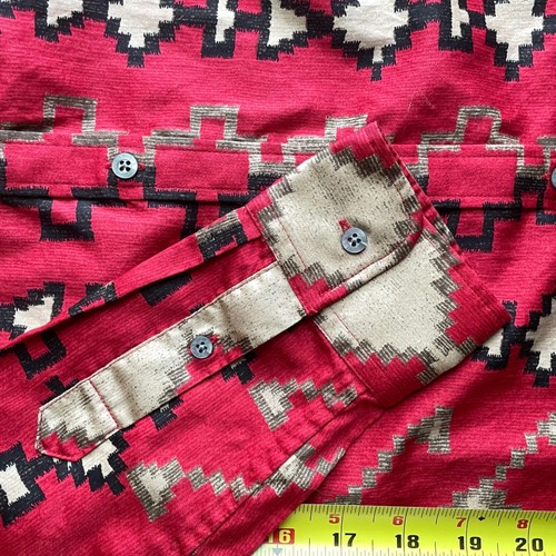 Lauren Ralph Lauren Womens L Red Southwestern Shirt Button Down Aztec Cowgirl - Picture 9 of 9