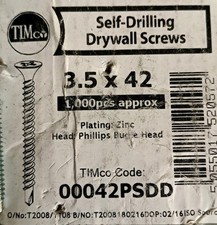 135 TIMCO Drywall Screws Self Tapping Drilling Screw Countersunk Bugle Head Zinc