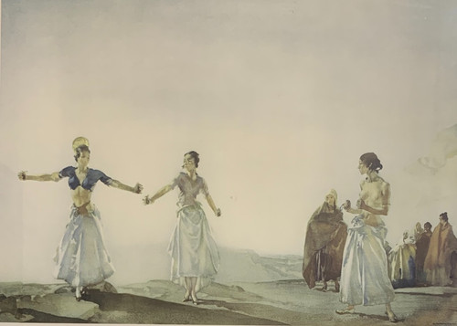Sir William Russell Flint Castanets Hand Signed With Blindstamp