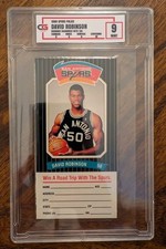 1988 1988-89 Spurs Police Diamond Shamrock David Robinson RC CG 9 New Grade 