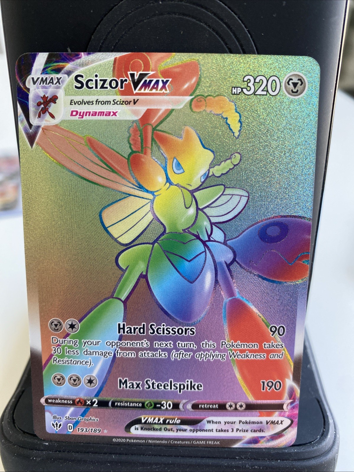 Pokémon TCG- S&S Darkness Ablaze- Scizor VMAX 193/189 Secret Rare FA Holo (NM/M)