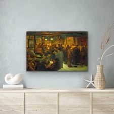 American artist,McSorley's Bar,1912 ,  Canvas Wall Art Picture Print