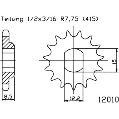 Esjot Ritzel 11Z Teilung 415 - Best-in-Class für OEM Anforderungen MC Mini Adven