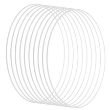 For Dream Catcher, 16 inch 10 Metal Rings White Flowers Garland