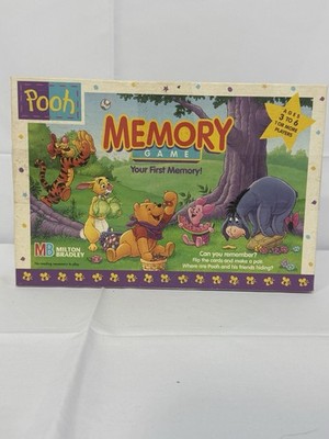 Vintage Winnie the Pooh Memory Game Matching Milton Bradley 1996 *missing 1 Pc*