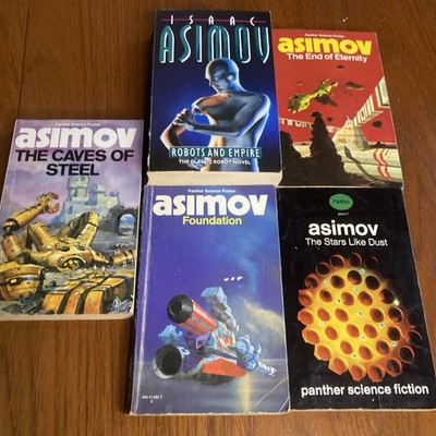5 x Issac Asimov Vintage Paperback Books. Panther Science Fiction