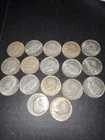 Roll Of 17 40% Silver Kennedy Half Dollars  1965-1969