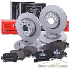 ZIMMERMANN BREMSSCHEIBEN +BELÄGE VORNE+HINTEN FÜR VW JETTA 3 1K TOURAN 1T 03-10