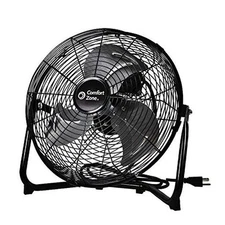  12 inch Cradle Fan, 3 Speed Floor or Table Fan with180 Degree Tilt, Metal 12"