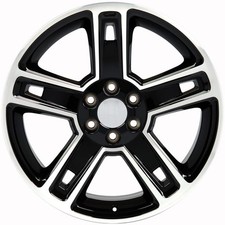 One 22inch Black Alloy Wheel 6x5.5 Rim 22x9 24et 6x139.7 6lug Oew60re5