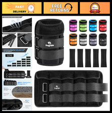 Adjustable Ankle Weights 1-20 lbs Pair with Removable Weights for Gym, Jogging,