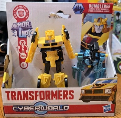 Transformers CYBERWORLD Armored Cyber Changers Bumblebee 4'' Action Figure Hasbro