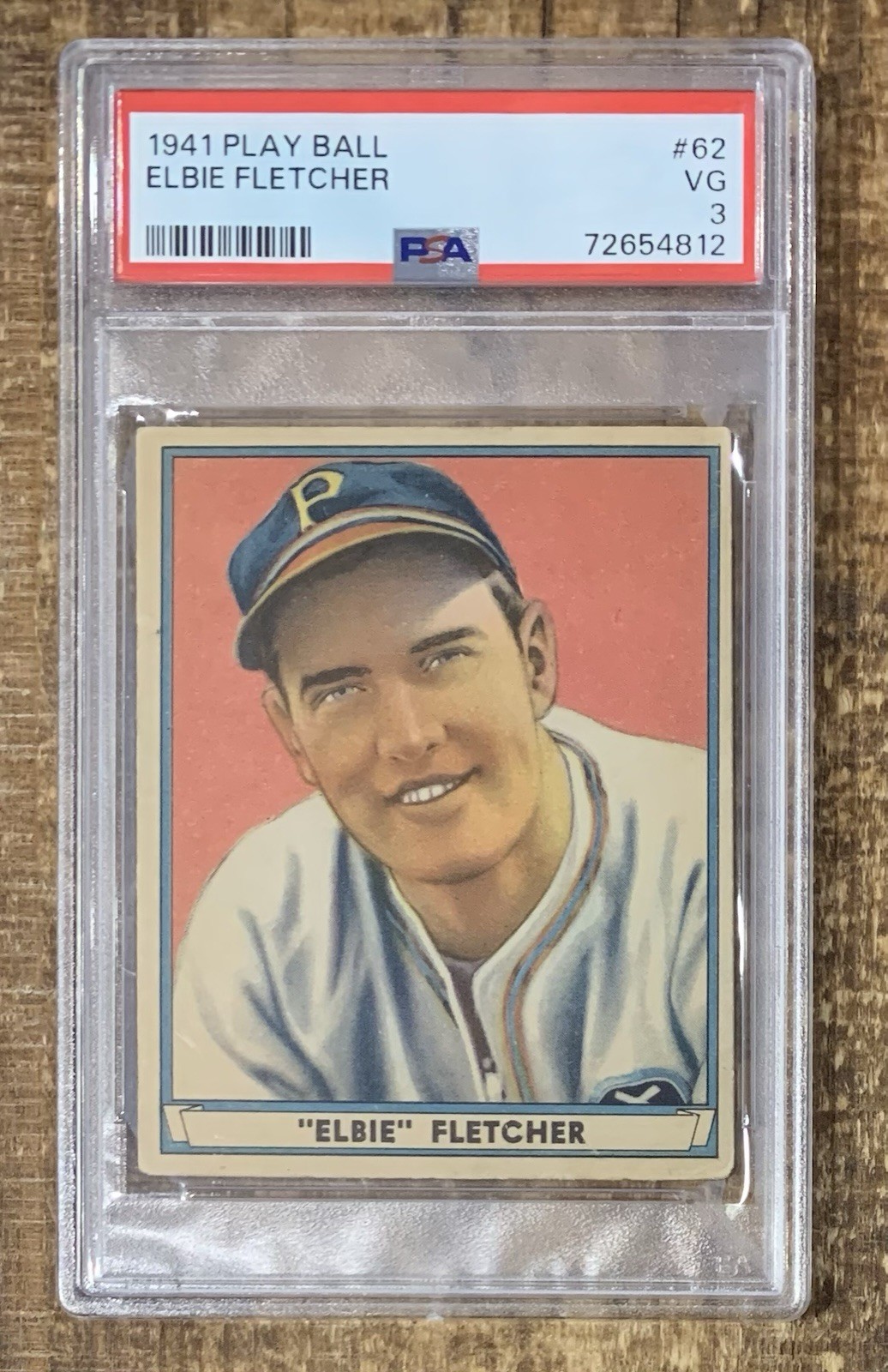 1941 Play Ball #62 Elbie Fletcher PSA 3