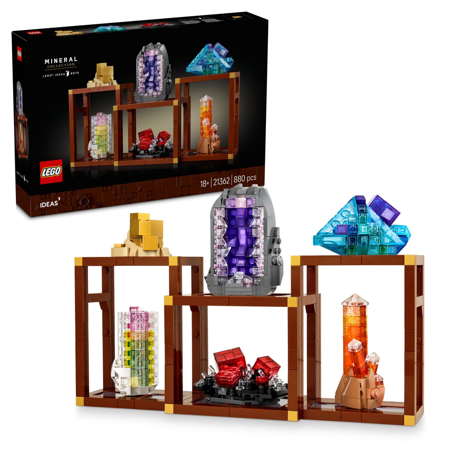 LEGO Ideas Collection de Minéraux pour décorer un salon ou un bureau moderne