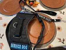 Industrial Puppy Black XL Service Dog Harness Vest With Handle And Leash NEW