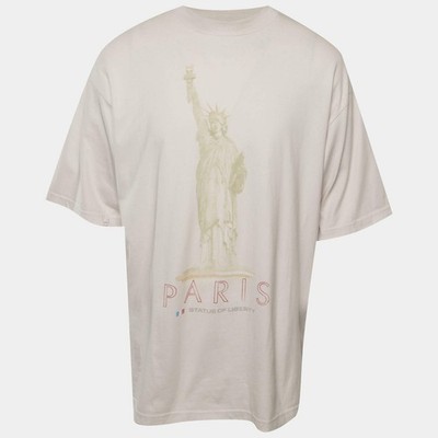 Balenciaga OffWhite Freiheitsstatue Jersey Distressed Tshirt XL