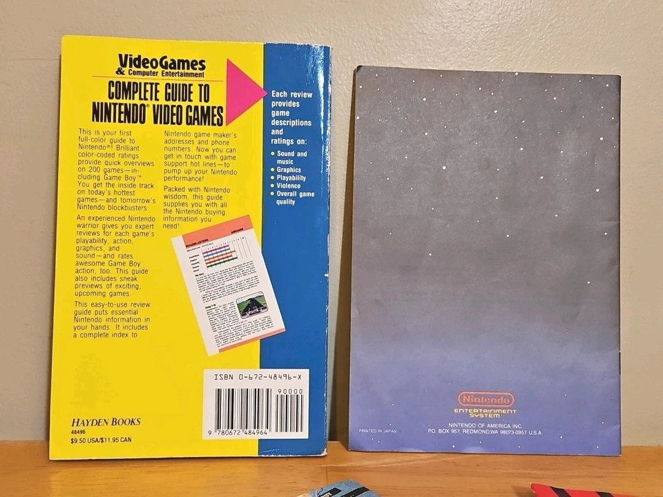 Consola Nintendo NES Original Manual Zapper, Cubierta de Control, Póster y Más Lote Foto 3 de 4