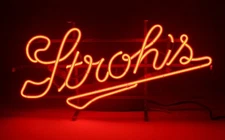 Stroh's Beer Neon Sign 17" Light Lamp Club Bar Gift Room Show Decor Artwork MS