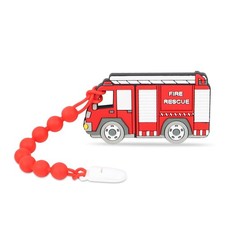 Cuebo Fire Rescue Truck Teether, Baby Construction Vehicles