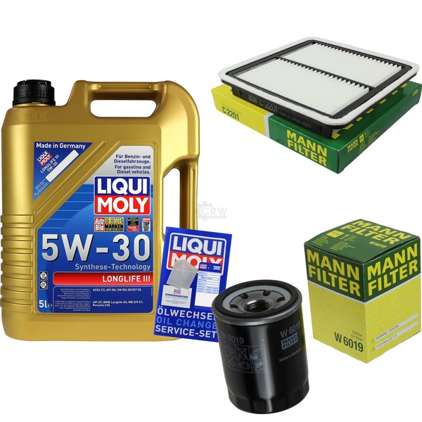 Mann Inspektionspaket 5L Liqui Moly Longlife 5W-30 FüR Subaru Forester 2.0 AWD-image