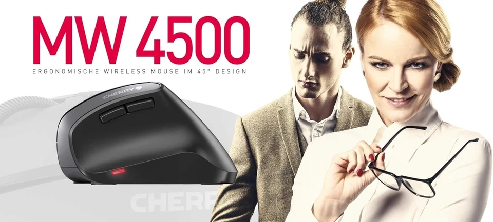 CHERRY MW 4500, Wireless Mouse, Ergonomic Right-Handed Mouse in 45° Design, 6 Ke - Image 2 of 4